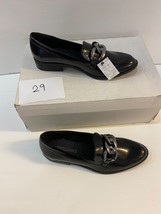 JD Williams Schwarz Lack Slipper mit Kette Detail UK 5E Eu 38 US 7 (29) - $22.20