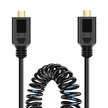 11.81&quot; 30cm Coiled Micro HDMI to Micro HDMI Cable for Cameras Small HD M... - £19.53 GBP
