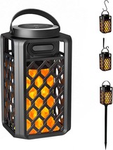 Szgmjia Portable Bluetooth Speaker, Led Flame Torch Atmosphere Wireless Outdoor - £45.50 GBP