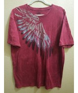 Rock &amp; Republic Weathered Red Men&#39;s XL Shirt With Wing Design - £8.39 GBP