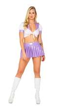 Schoolgirl Collared Tie Top Women&#39;s Halloween Cosplay Costume - £18.68 GBP