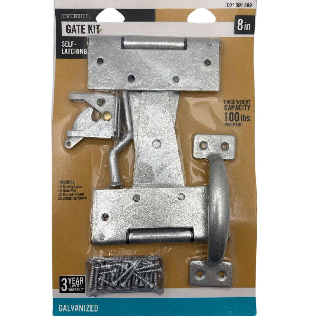 Everbilt Gate Tee Hinge Latch and Pull Set Galvanized Steel Weather Resi... - $35.96