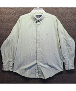 Ralph Lauren Polo Dress Shirt Mens 17.5 34/35 Classic Fit Green Stripe B... - £22.67 GBP