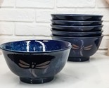 Ebros Japan Made Blue Tombo Dragonfly Ochawan Rice Soup Porcelain Bowls ... - $47.99