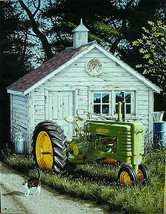 John Deere Johnny Popper Farm Tractor Country Farming Harvest Farmer Metal Sign - £23.59 GBP