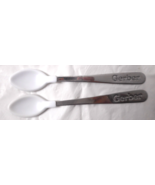 2 Gerber Infant Spoon Stainless Steel Plastic Gum Protection Mealtime 1999 - £7.76 GBP