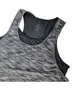 Tangerine XL Black &amp; White Space Dye Double Layer Athletic Tank Top Race... - $27.37 CAD
