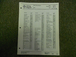 1989 Vw Jetta Main Wiring Diagram Service Manual November Digifant Ii 89 Factory - £12.88 GBP