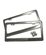 REAL100% CARBON FIBER 2 LICENSE PLATE FRAME TAG COVER ORIGINAL 3K With F... - £25.16 GBP