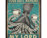 Octopus Nautical Bathroom Decor - Butt Napkins - Beach Bathroom Decor - ... - $24.99