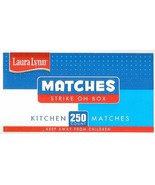 1 Box 250 Strike On Box LARGE Red TiP WOOD Kitchen MATCHES cigar Laura L... - $23.32