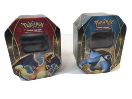 Lot Of 2 Random Pokemon Trading Card Game Collector Tins for storage - Empty - £10.21 GBP