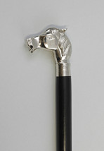Antike Victorian Pferdekopf Silber Messing Designer-Handgriff aus Holz Gehstock - £23.24 GBP