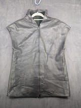 Vintage Leather Tunic Jacket Gray Full Zip Union Made Size 15 - $93.49