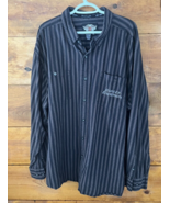 Harley Davidson HD Shirt Long Sleeve Button Down Mens 3XL Striped Pockets - $442.00 MXN