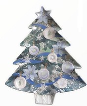 Christmas Tree Shaped Melamine Serving Platter Tray 9.5&quot;x11&quot; Apps Candy ... - £26.23 GBP