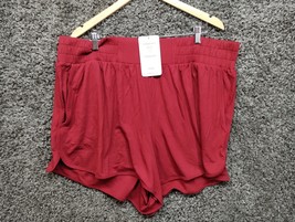 NWT Fabletics Zoey Shorts Women Plus 3X Maroon Athletic Gym Workout Casual Wear - £18.46 GBP