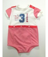 Vintage K-Mart Baby One Piece Outfit Red White Stripe Tiger Sz 0-6 M 1980s - $19.99