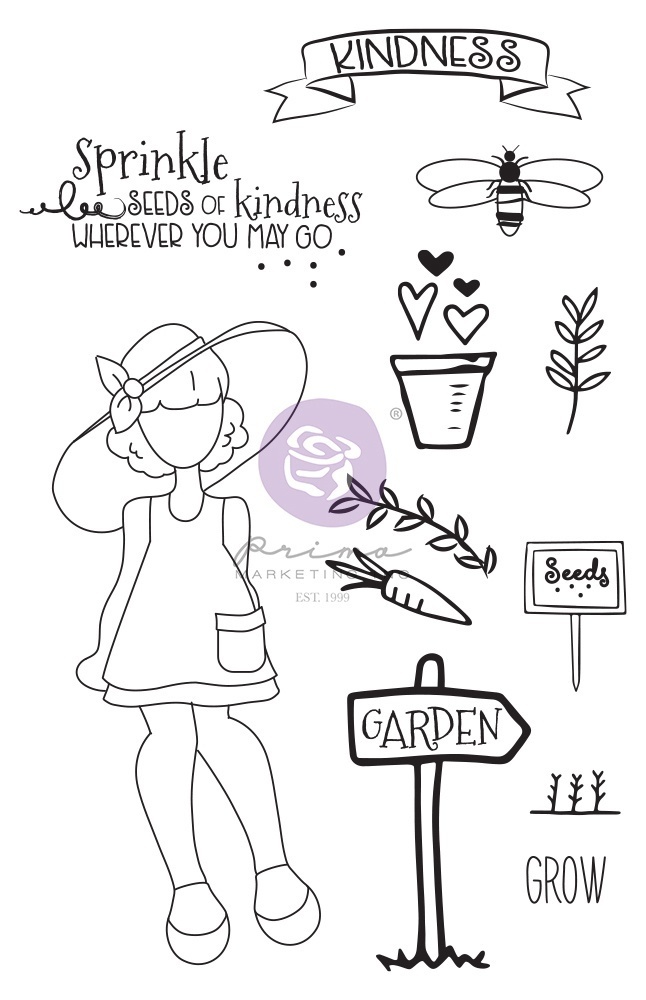 Prima Marketing Julie Nutting Mixed Media Cling Rubber Stamp-Meg. - $27.70