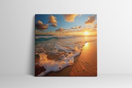 Beach Ocean Sunset Landscape Wall Art, Living Room Decor Tropical Canvas Poster - £20.52 GBP+