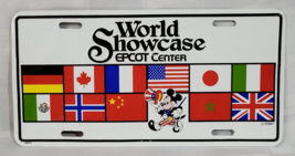 WALT DISNEY WORLD SHOWCASE EPCOT CENTER METAL LICENSE PLATE PARK SOUVENI... - $29.99