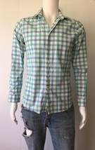 EXPRESS Extra Slim Fit Check Pattern Button Up Long Sleeve Shirt (Size S... - £11.75 GBP