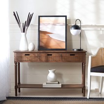 Safavieh Home Collection Landers Brown 3-Drawer Console Table Cns5711C - £167.05 GBP