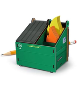 Desk Dumpster Pencil Holder with 100+ Flame Note Cards, Funny 3-Compartm... - $21.63