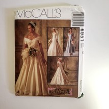 Mccalls Pattern 6951  Bridal Gown Bridesmaid Wedding Prom Dress Size 12 ... - $9.89