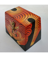 Tibetan Buddhist Tiger Painting Wooden Pyramid Box 5&quot; -Made in Nepal - $39.99