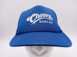 Vintage Cheers Boston Reynolds Blue Snapback Mesh Trucker Hat Blank NOS - £10.51 GBP