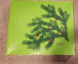 Vintage Sears 22x19 Pine Tree Christmas Cardboard Gift Storage Box Display - £27.96 GBP