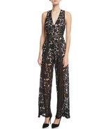NWT AUTH Alice Olivia Chels Deep-V Sleeveless Wide-Leg Lace Jumpsuit $550 - $145.31 CAD