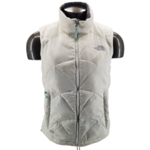 Women&#39;s The North Face TNF White Nuptse 550 Down White Puffer Vest Jacke... - $42.68