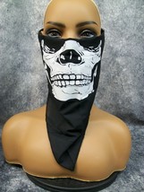 Biker Skeleton Skull Half Face Mask Outlaw Bandana Reaper Day of Dead Ol... - $12.16 CAD