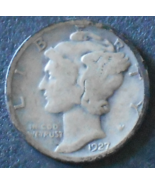 1927-P Mercury Silver Dime. - $3.25