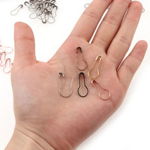 Stitch Markers Unbreakable Gourd Shaped Metal Knitting Sewing Crocheting 20 Pcs. - £1.48 GBP