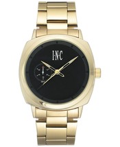 I. N.c. Hombres Negro y Oro Tono Limpiar Amortiguador Enlace Pulsera 44mm Nib - £26.15 GBP