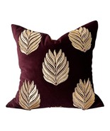 Imperial Laurel Embroidered Velvet Pillow - $99.99