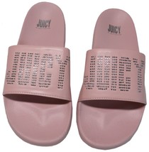 Juicy Couture Maddox Flip Flops Slip on Sandals with Rhinestones Pink New - $29.99
