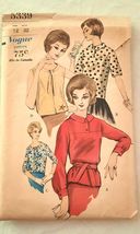 VOGUE PATTERN 5339 Vintage 60's Blouses MCM - $9.00