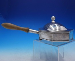 An item in the Antiques category: Estate Period English Silver Warming Stand with Removable Wood Handle (#4232)