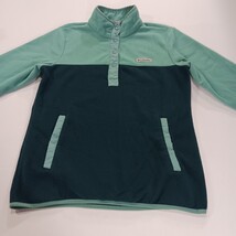 Columbia XL4503 Women's M Benton Springs Snap Fleece Pullover Green Sweatshirt image 14