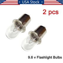 2 Pack 9.6V Upgrade Bulb For Flashlight Replacement Krypton Gas Bulb - £10.27 GBP