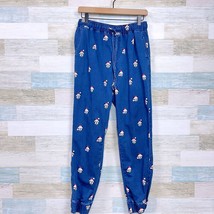Disney Mickey Mouse Christmas Allover Print Jogger Jeans Blue Womens Large - £42.63 GBP