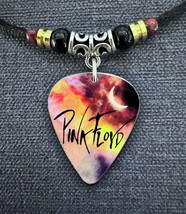 Handmade Pink Floyd Eclipse Aluminum Guitar Pick Necklace - £11.71 GBP