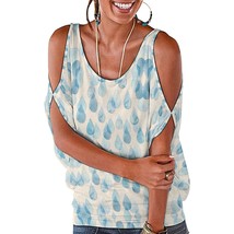 Mondxflaur Rainwater Sleeveless T Shirts for Women Loose Fit Elegant Top... - $22.99