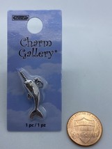 Silver Narwal Pendant Bookmark Charm Bracelet Unicorn Fish - £3.53 GBP