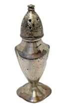 Antique Vintage Silver Metal Salt Shaker Marked 1163 on Bottom Screw on ... - $13.25