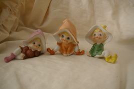 Homco Set of 3 Pixies Figurines 5213 Figurines Elf Gnomes Home Interiors &amp; Gifts - £7.99 GBP